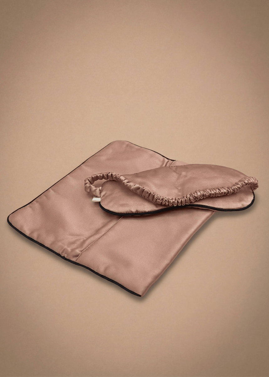 Rose Gold Silk Sleep Mask and Cover