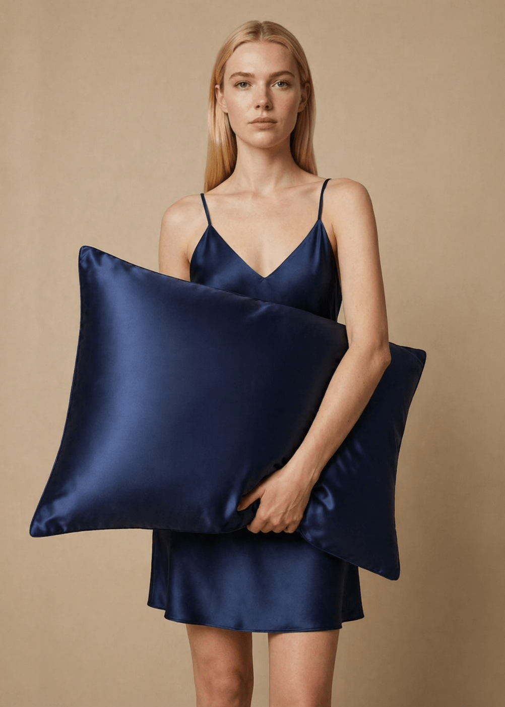 Midnight Blue Silk Pillowcase