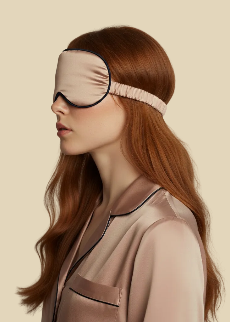 SILK EYE MASK ROSE GOLD