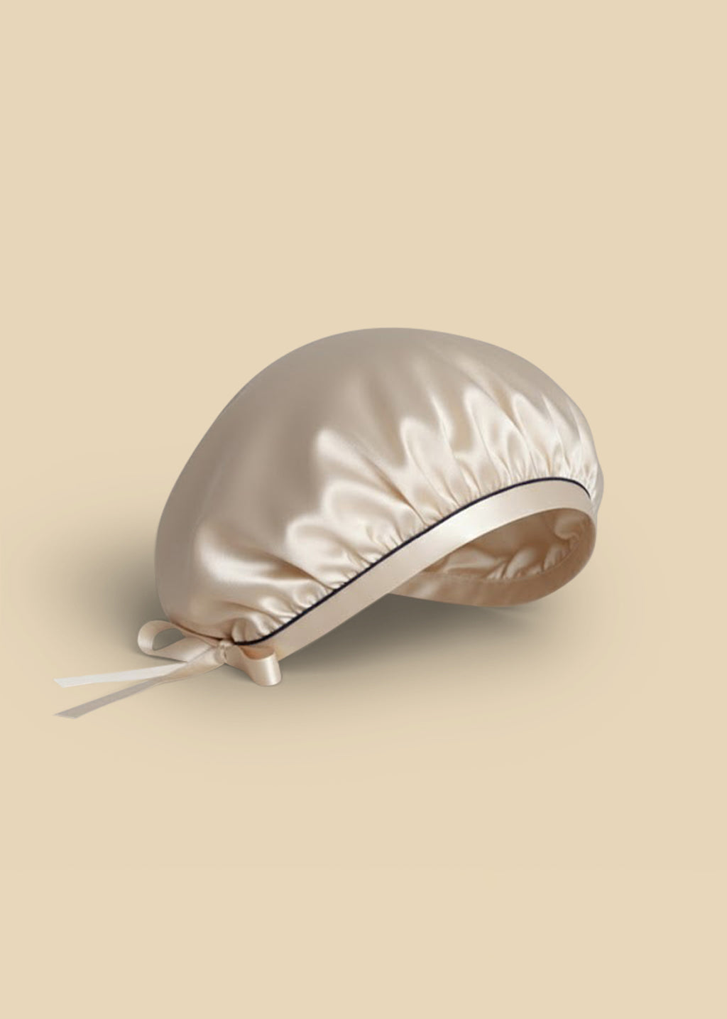 SILK HAIR BONNET PEARL IVORY