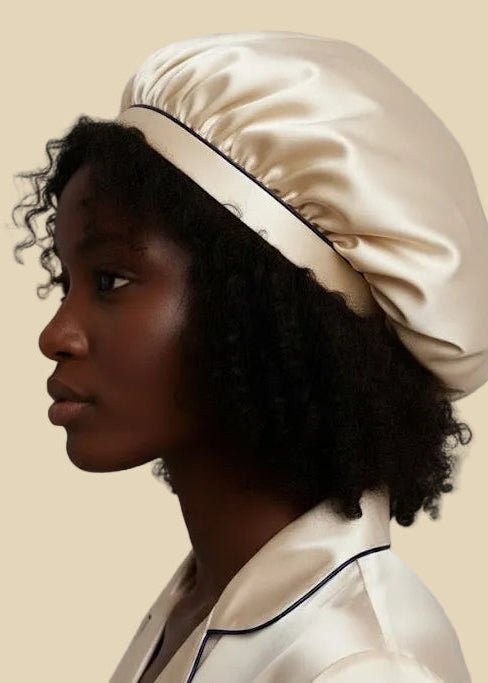 Pearl Ivory Silk Hair Bonnet