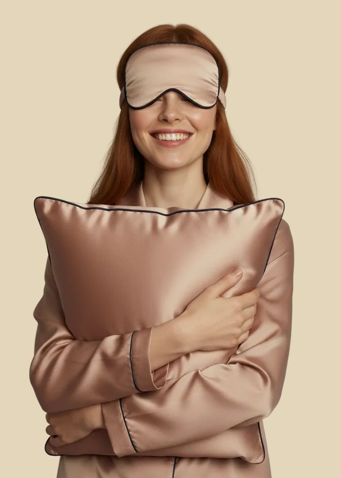 SILK PILLOWCASE ROSE GOLD