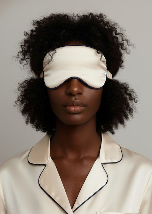 SILK EYE MASK PEARL IVORY