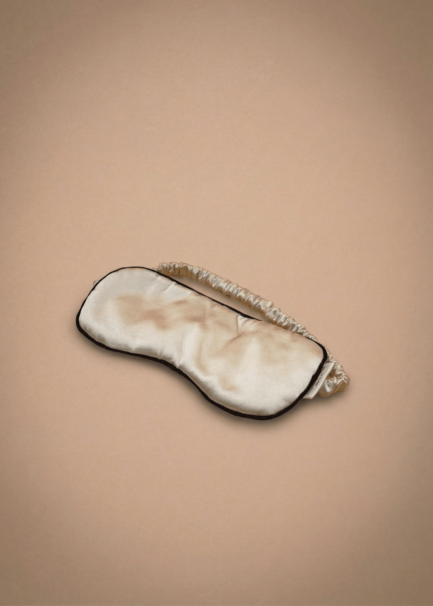 Champagne Silk Sleep Mask and Cover
