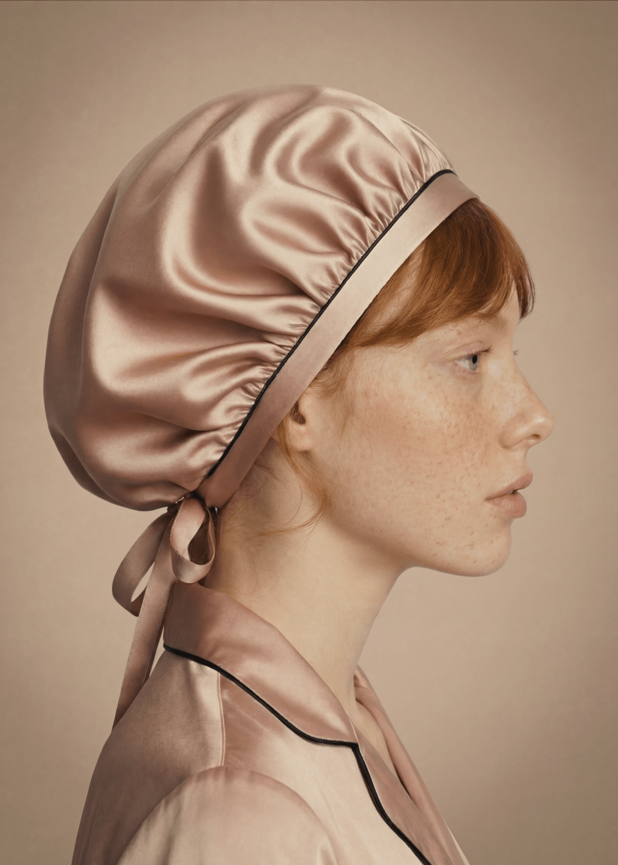 Rose Gold Silk Hair Bonnet