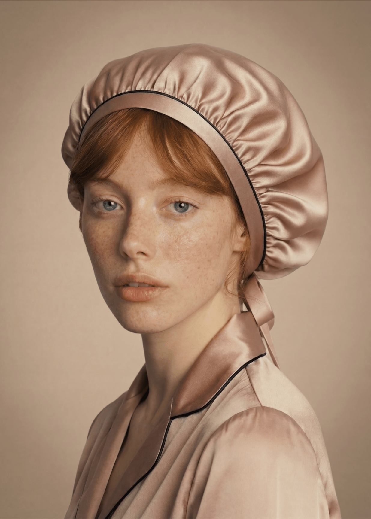 Rose Gold Silk Hair Bonnet