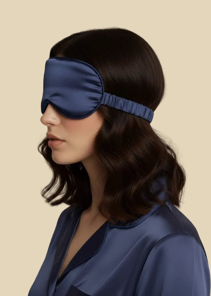 SILK EYE MASK MIDNIGHT BLUE