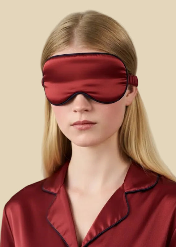 SILK EYE MASK RED RUBY