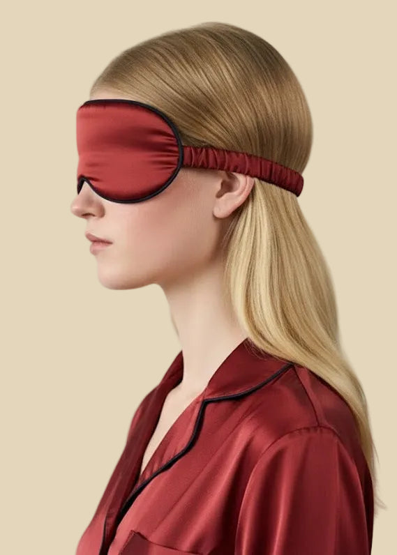 SILK EYE MASK RED RUBY