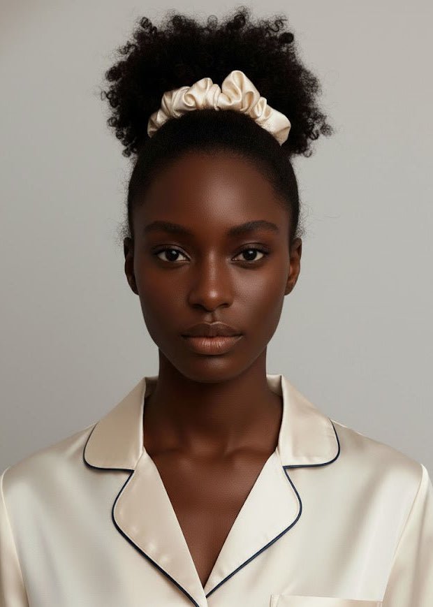 Pearl Ivory Classic Silk Scrunchie