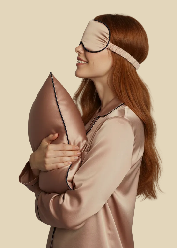 SILK PILLOWCASE ROSE GOLD